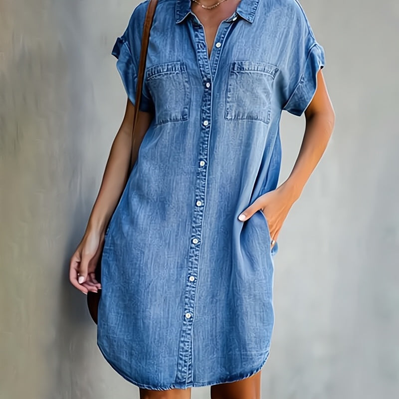 Sophia - Button Up Shirt Dress — view 1