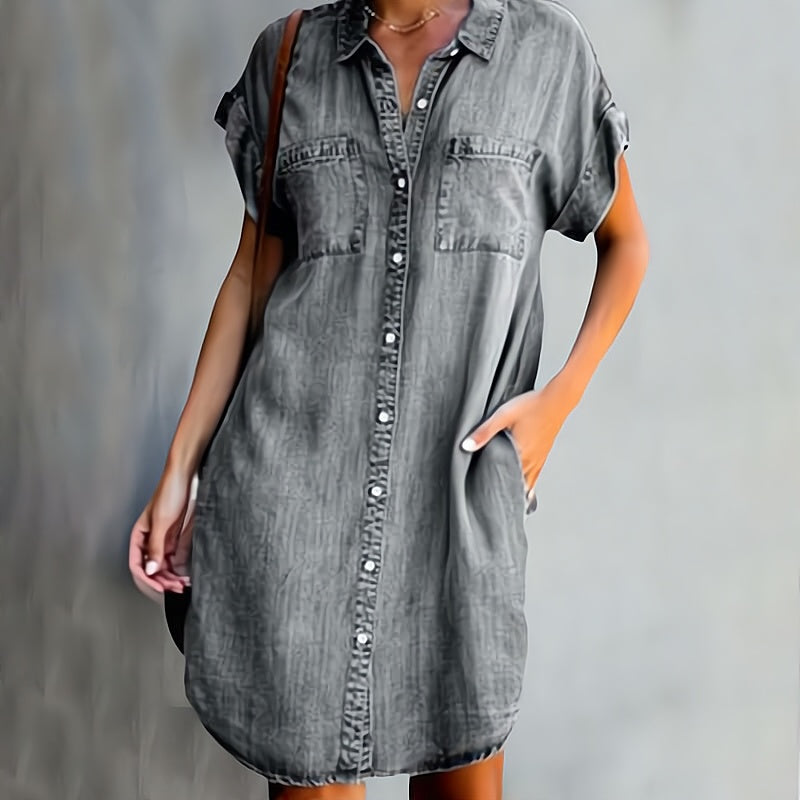Sophia - Button Up Shirt Dress — view 2