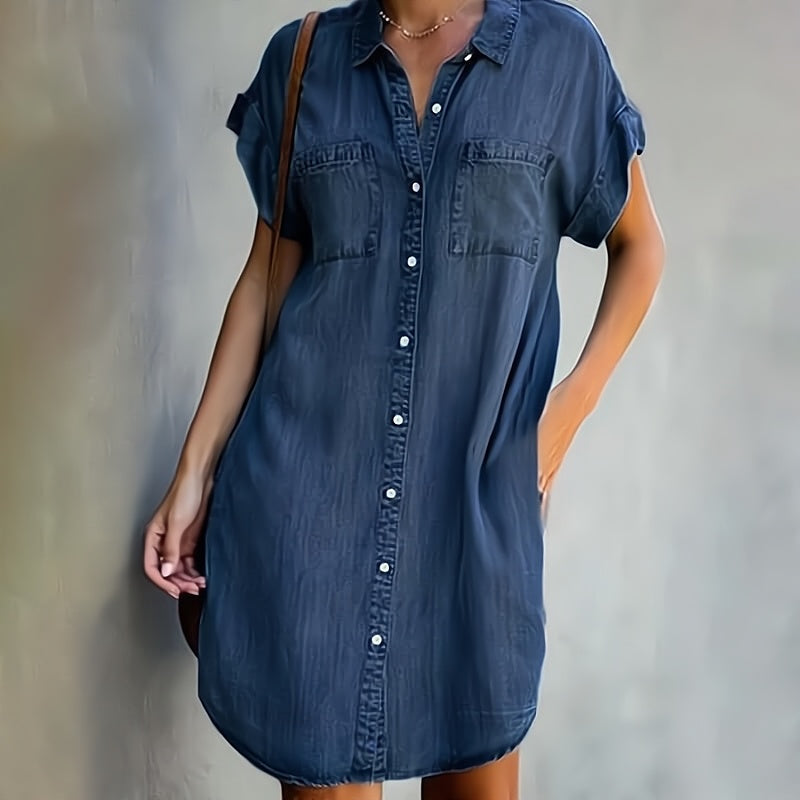 Sophia - Button Up Shirt Dress — view 3