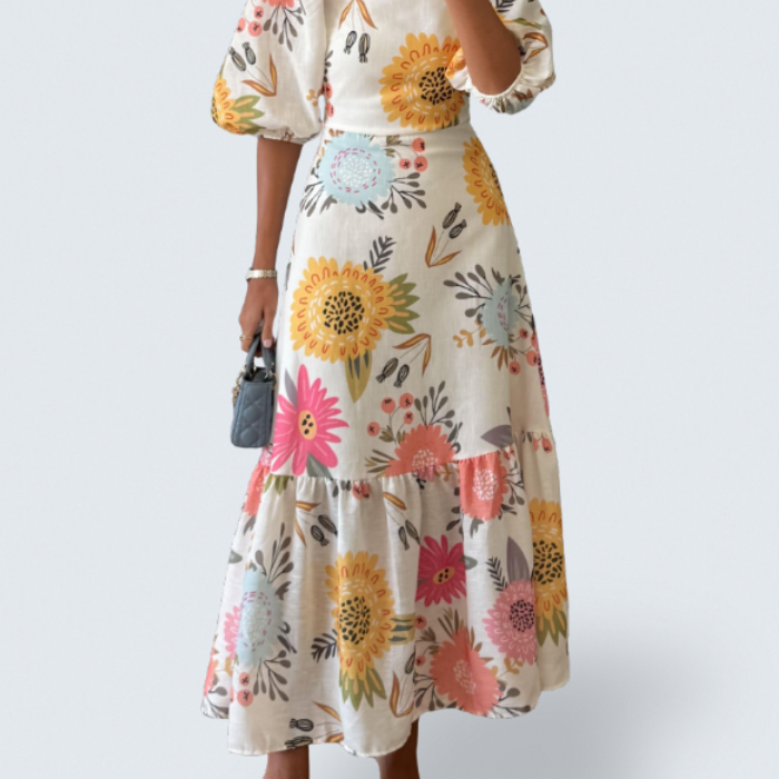Sophia - floral midi dress — view 1