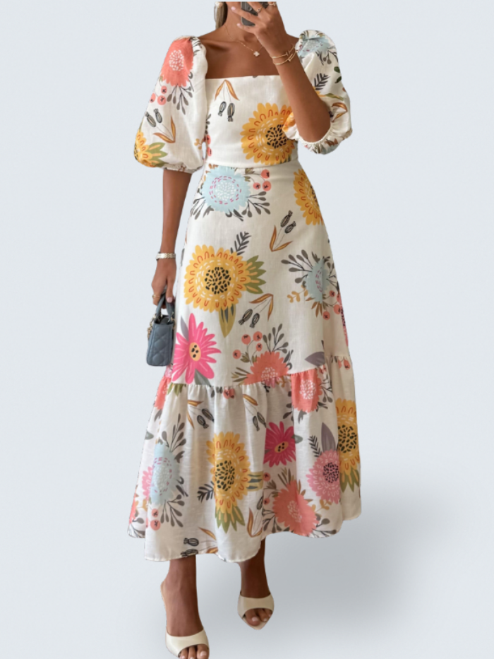 Sophia - floral midi dress — view 1