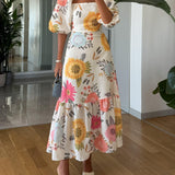 Sophia - floral midi dress — view 2