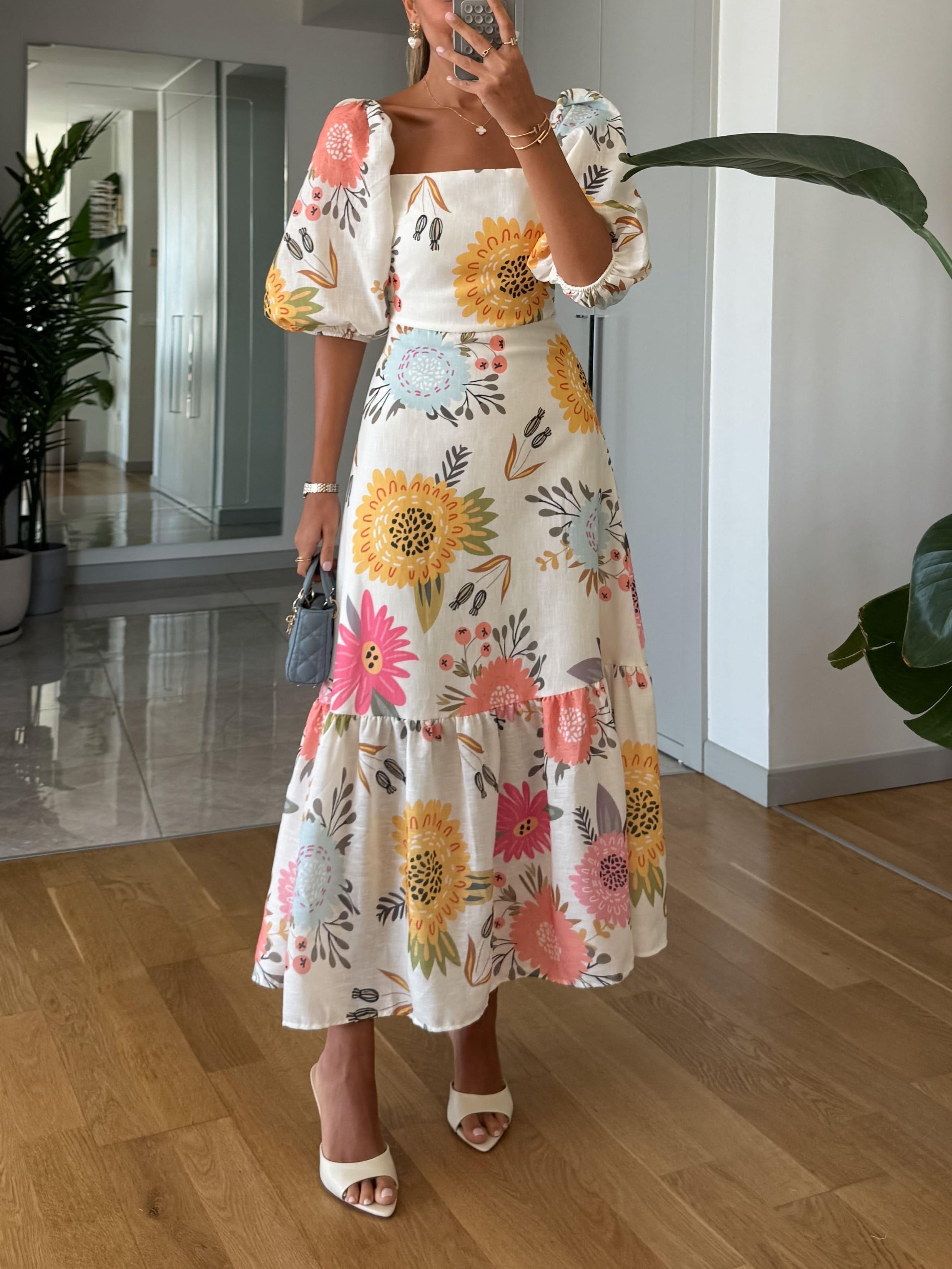 Sophia - floral midi dress — view 2