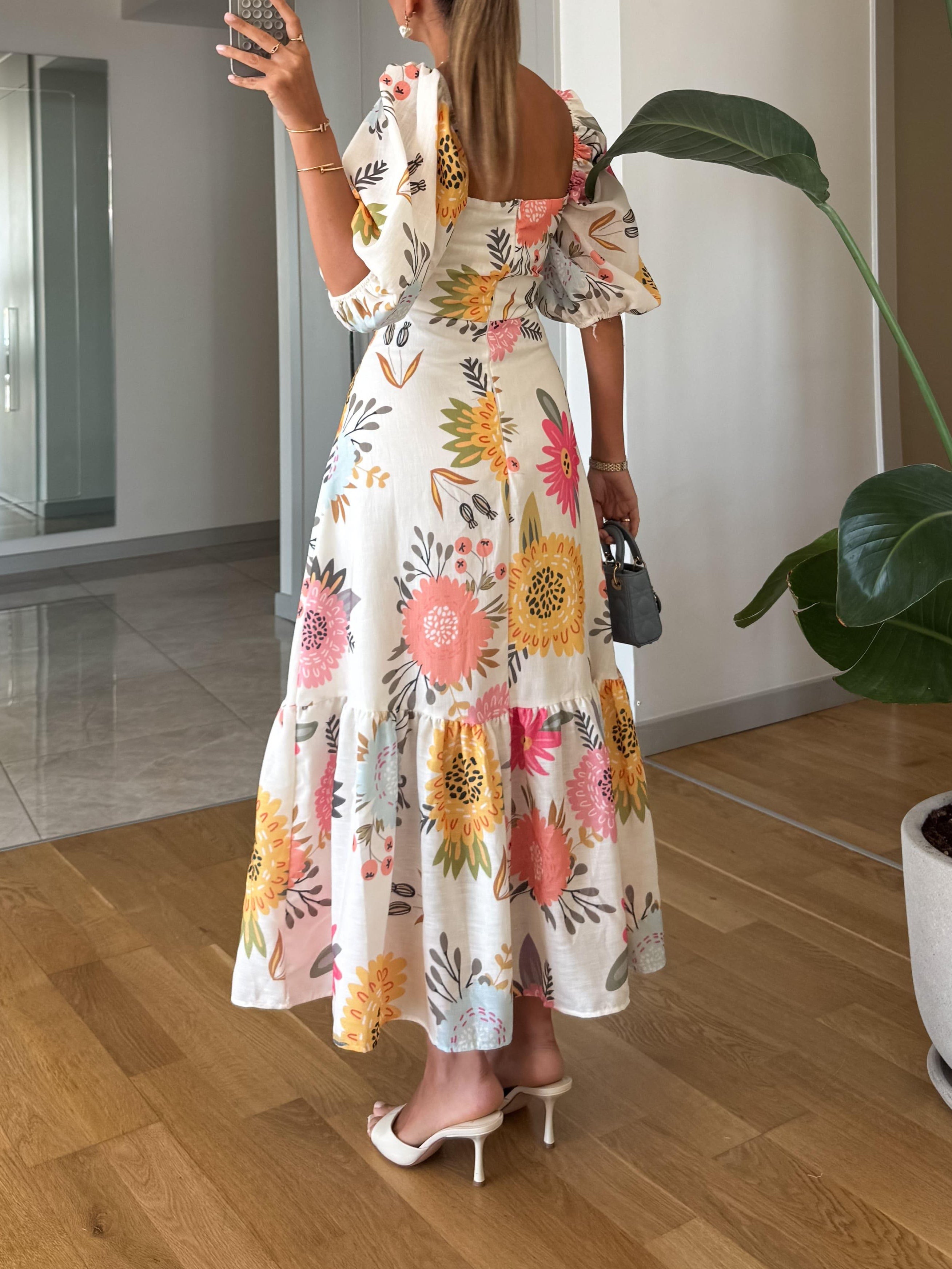 Sophia - floral midi dress — view 3