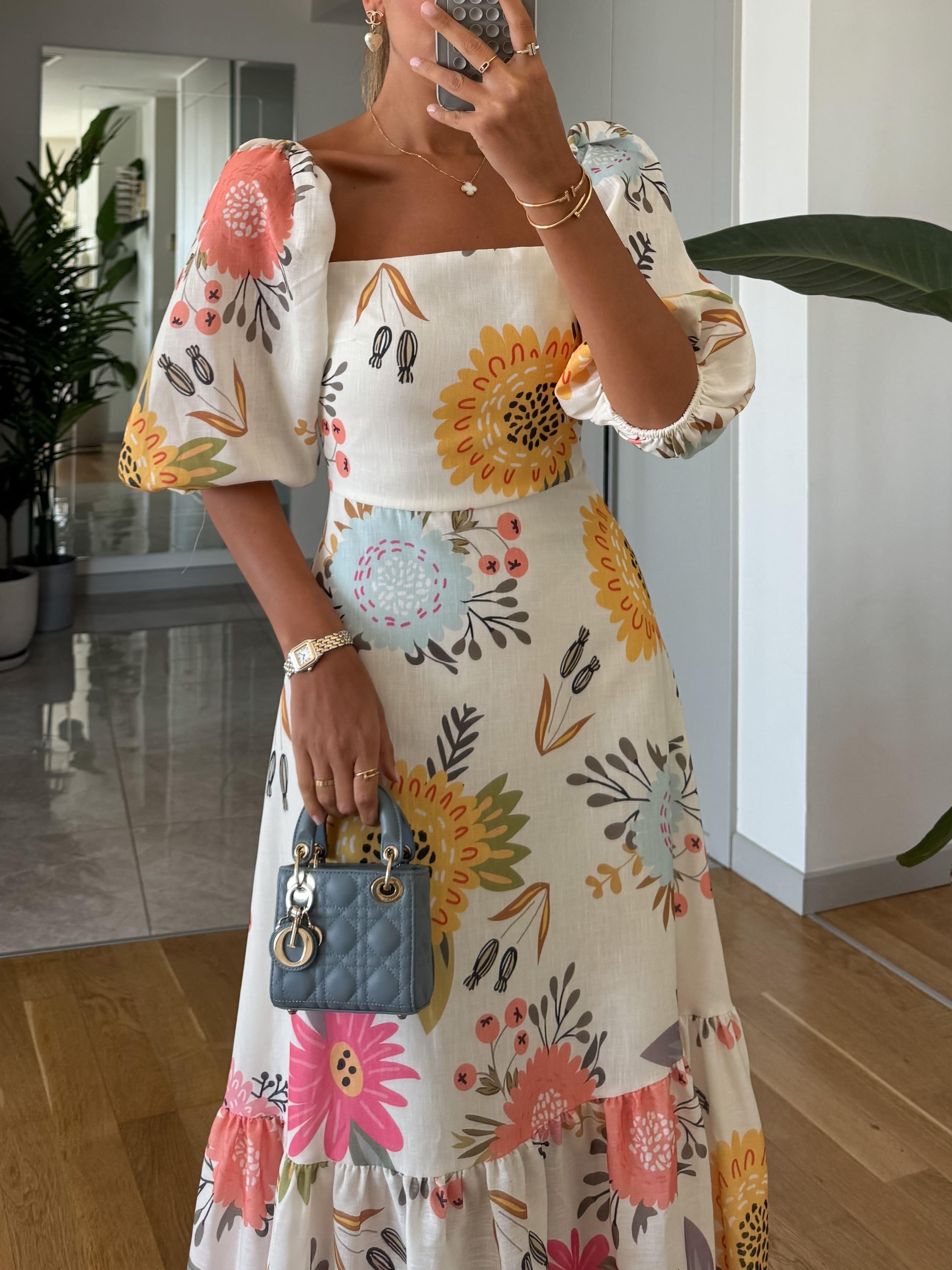 Sophia - floral midi dress — view 4