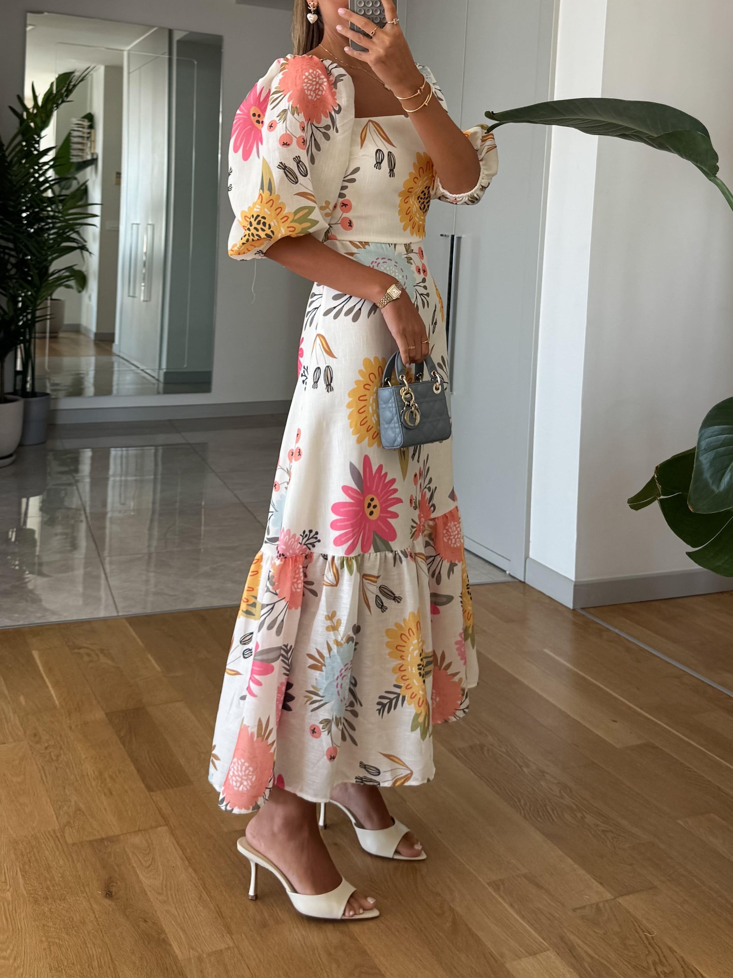 Sophia - floral midi dress — view 6