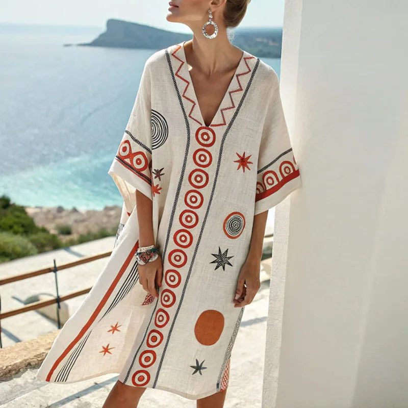Stella - elegant silk beach dress — view 1