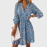 Stephanie - Floral Puff Sleeve Dress — view 4