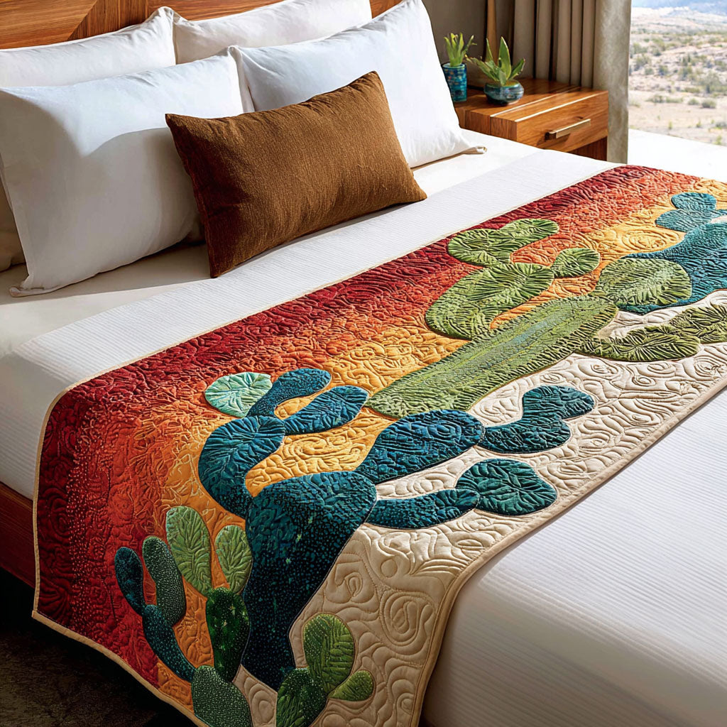 Quilted Bed Runner - Desert Starburst — view 1