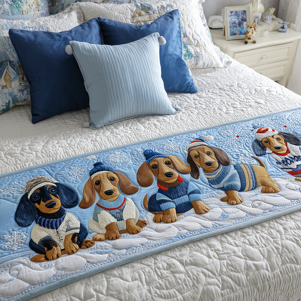Quilted Bed Runner - Small Dachshund — view 1