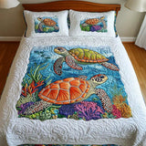 3 Piece Quilted Bedding Set - Sea Turtles — view 3