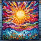 Quilted bedspread - Golden horizon — view 1