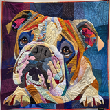 Quilted Bedspread - cosy Bulldogs — view 1