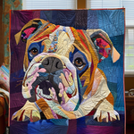 Quilted Bedspread - cosy Bulldogs — view 2