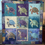 Quilted bedspread - Seaside tranquility — view 1