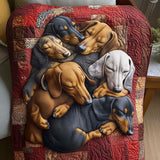 Quilted bedspread - Dachshund joy — view 1