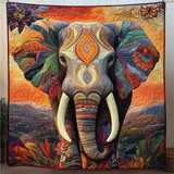 Quilted Bedspread - Moonlight Elephant — view 1