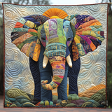 Quilted Bedspread - Elephant Tribal Harmony — view 1