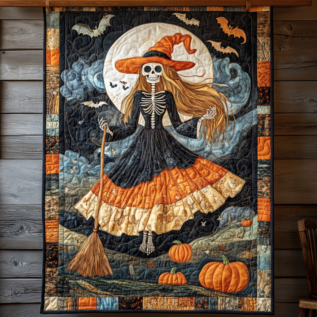 Quilted bedspread - Ghost cat — view 1