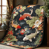 Quilted bedspread - Japanese Koi Eleganz — view 1