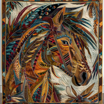 Quilted bedspread - Horse — view 1