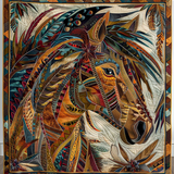 Quilted bedspread - Horse — view 1