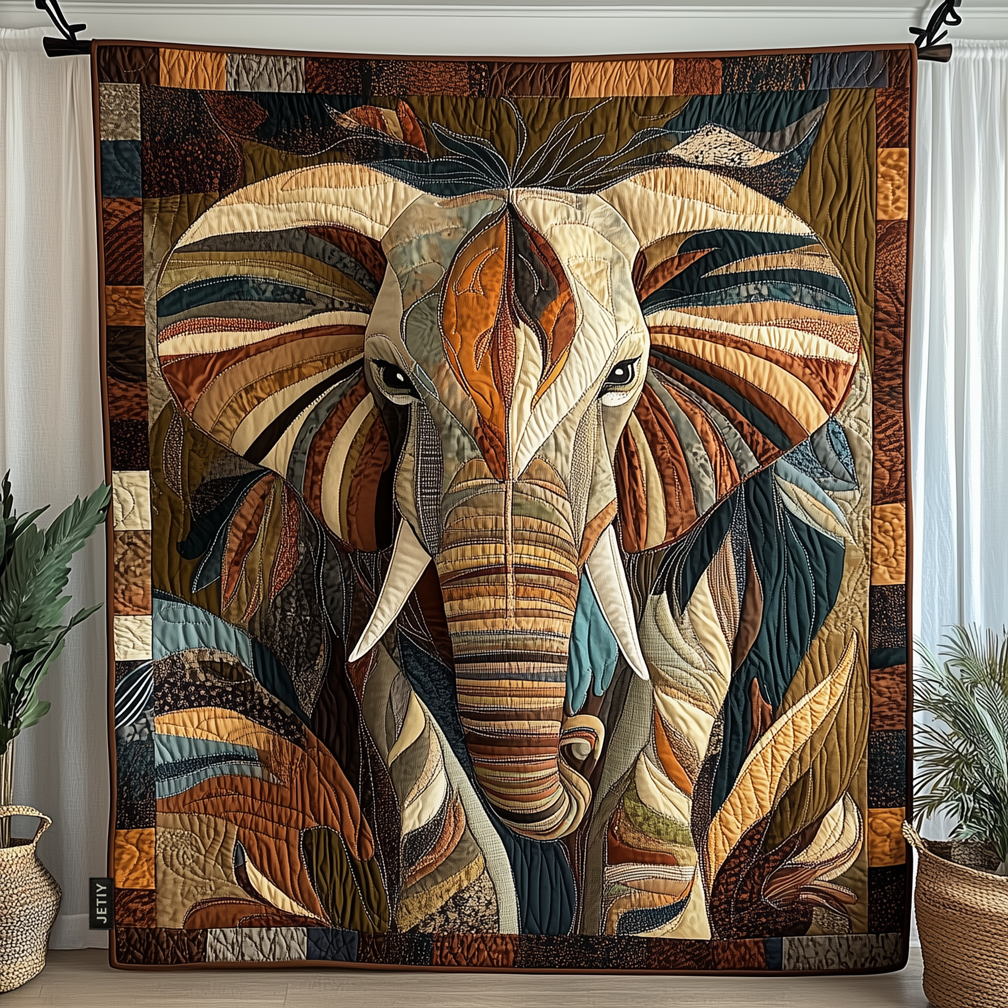 Quilted bedspread - Midnight wanderer — view 1