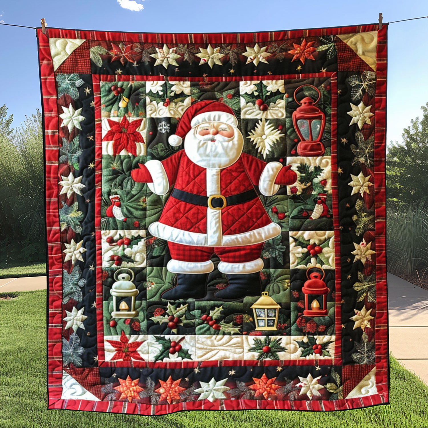 Quilted bedspread - Santa Claus — view 1