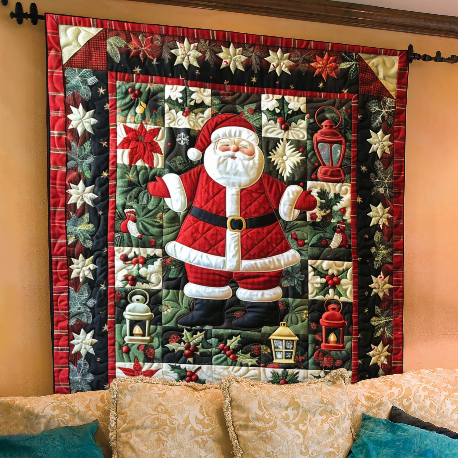 Quilted bedspread - Santa Claus — view 3