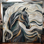 Quilted bedspread - Charm of horses — view 1