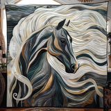 Quilted bedspread - Charm of horses — view 1
