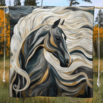 Quilted bedspread - Charm of horses — view 2