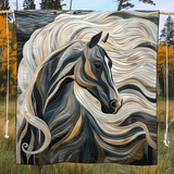 Quilted bedspread - Charm of horses — view 2