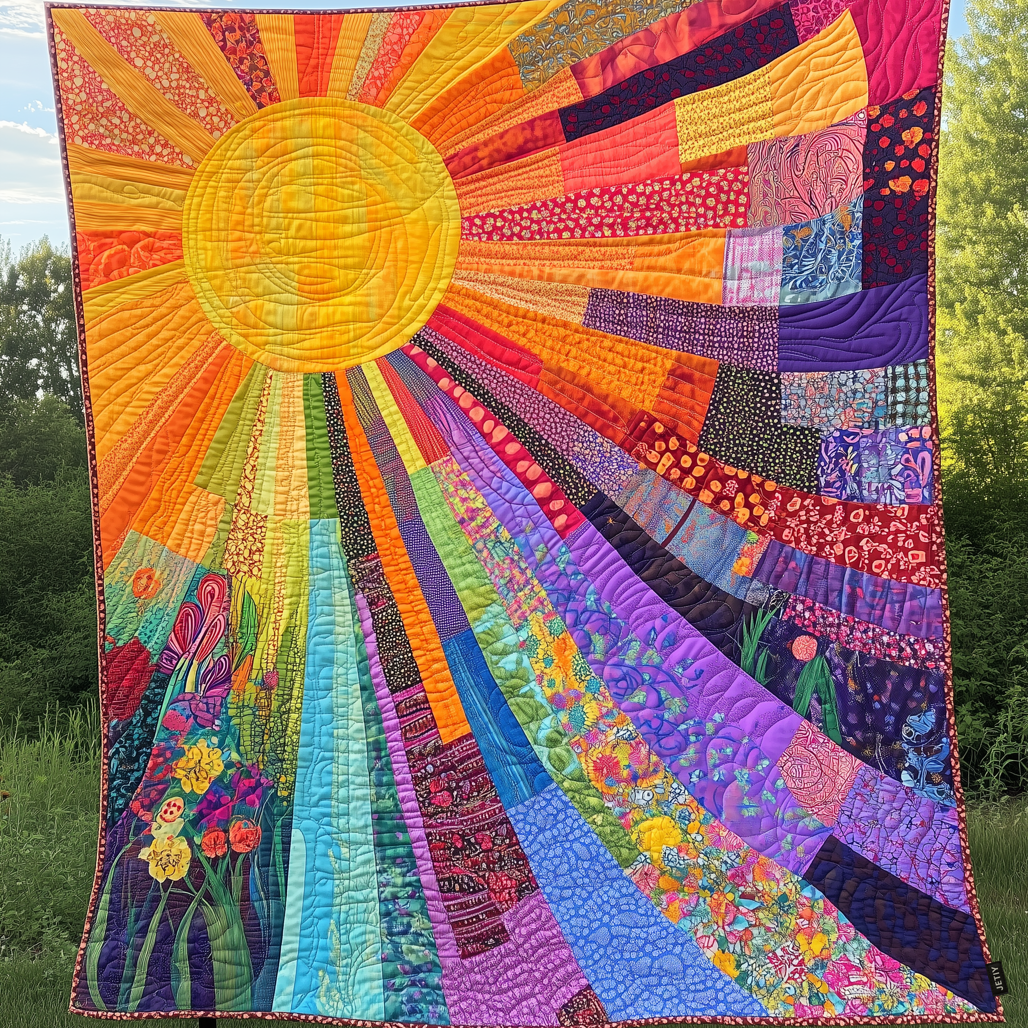 Quilted bedspread - Bright day — view 2