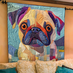 Quilted bedspread - Soft pug love — view 2