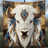 Quilted Bedspread - Tribal Herd — view 1