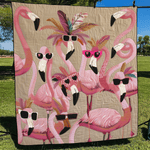 Quilted bedspread - Tropical flamingo joy — view 1