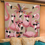 Quilted bedspread - Tropical flamingo joy — view 2