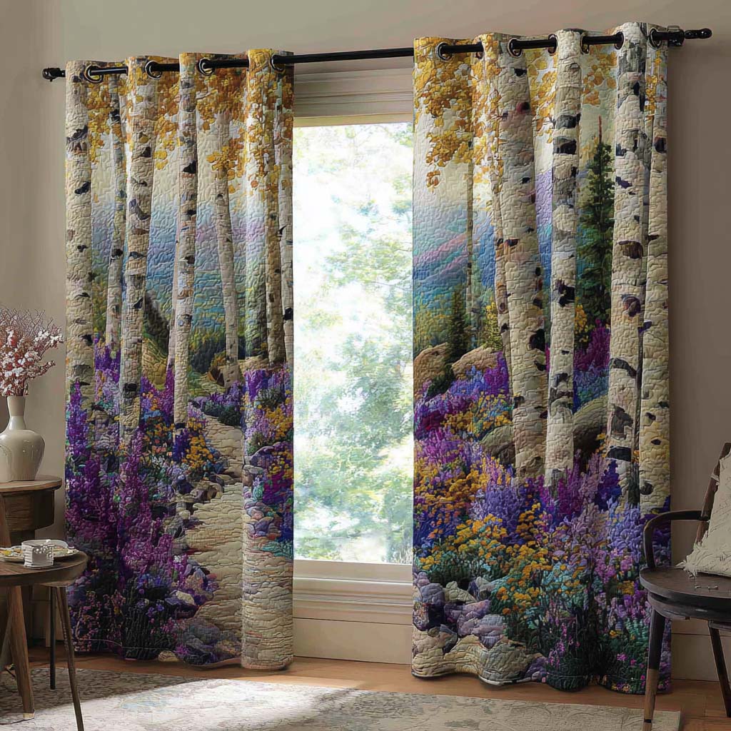 Quilted curtain - Birch meadow — view 1
