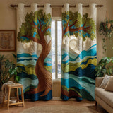 Quilted curtain - Tree of life forest — view 1