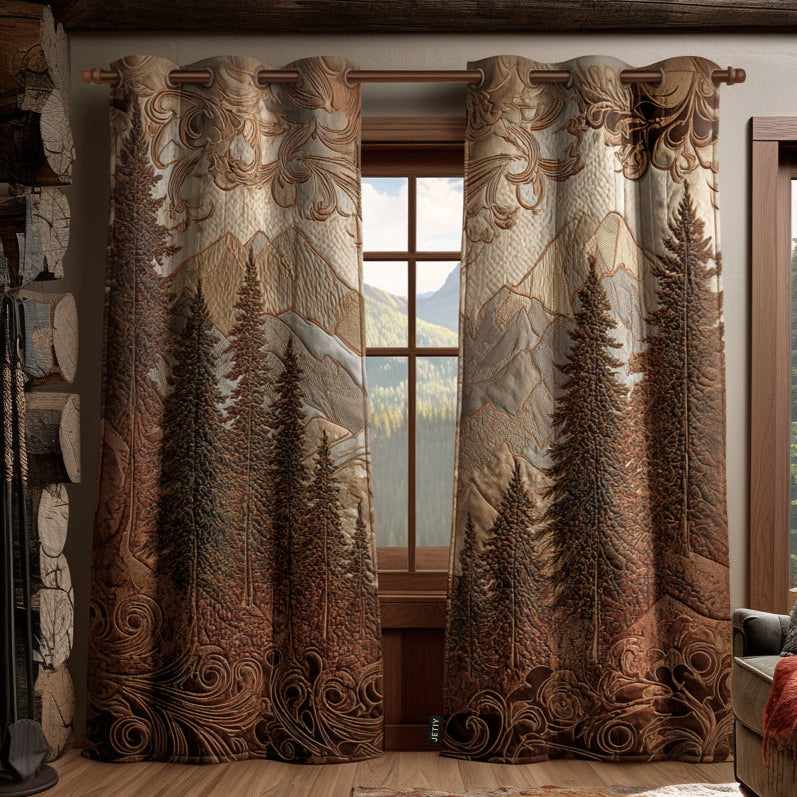 Quilted curtain - Forest shelter — view 1