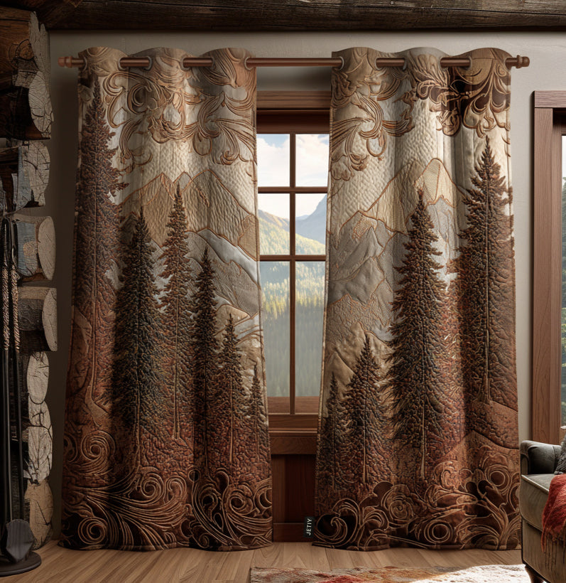 Quilted curtain - Forest shelter — view 1