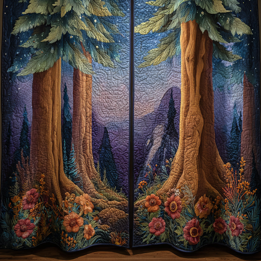 Quilted curtain - Forest — view 5