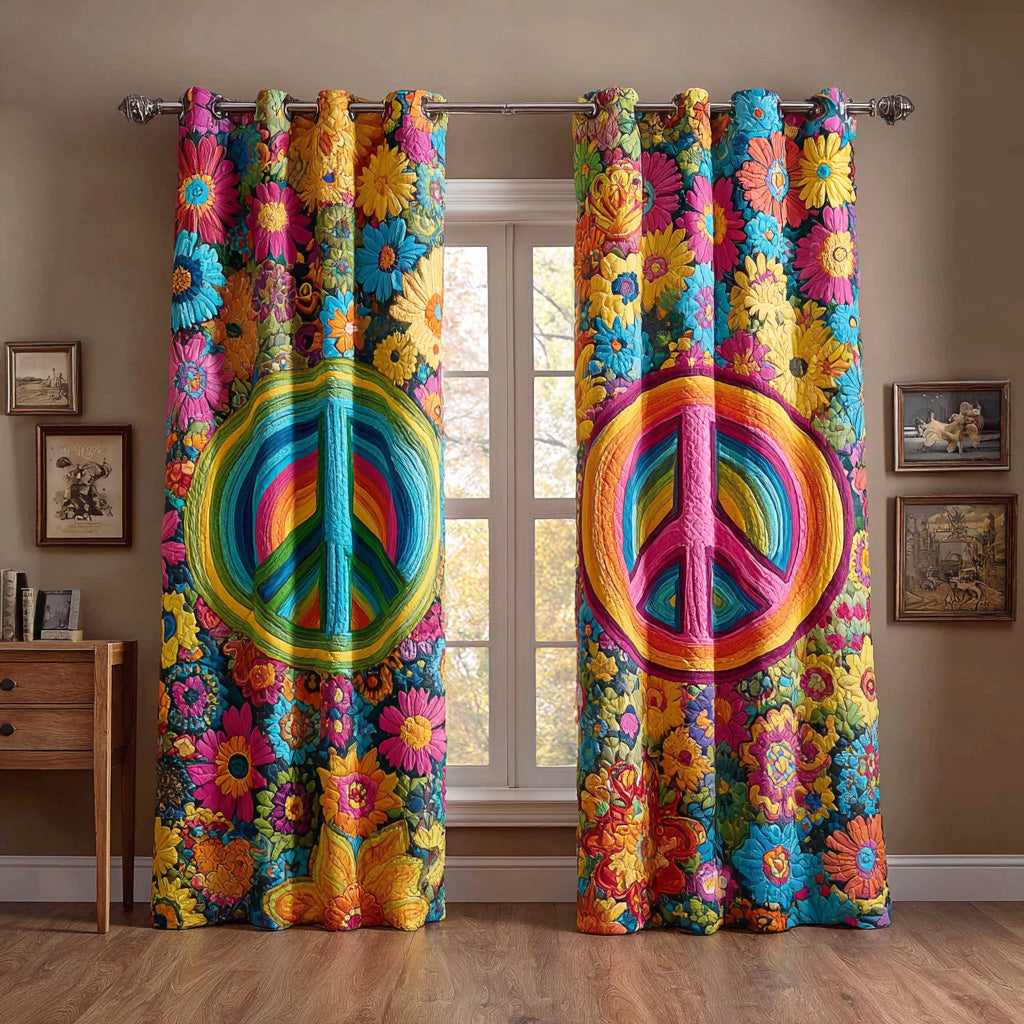Quilted curtain - Hippie peace dream — view 1