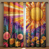 Quilted Curtain - Lavender Sunrise Glow — view 1