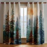 Quilted Curtain - Misty Forest — view 1