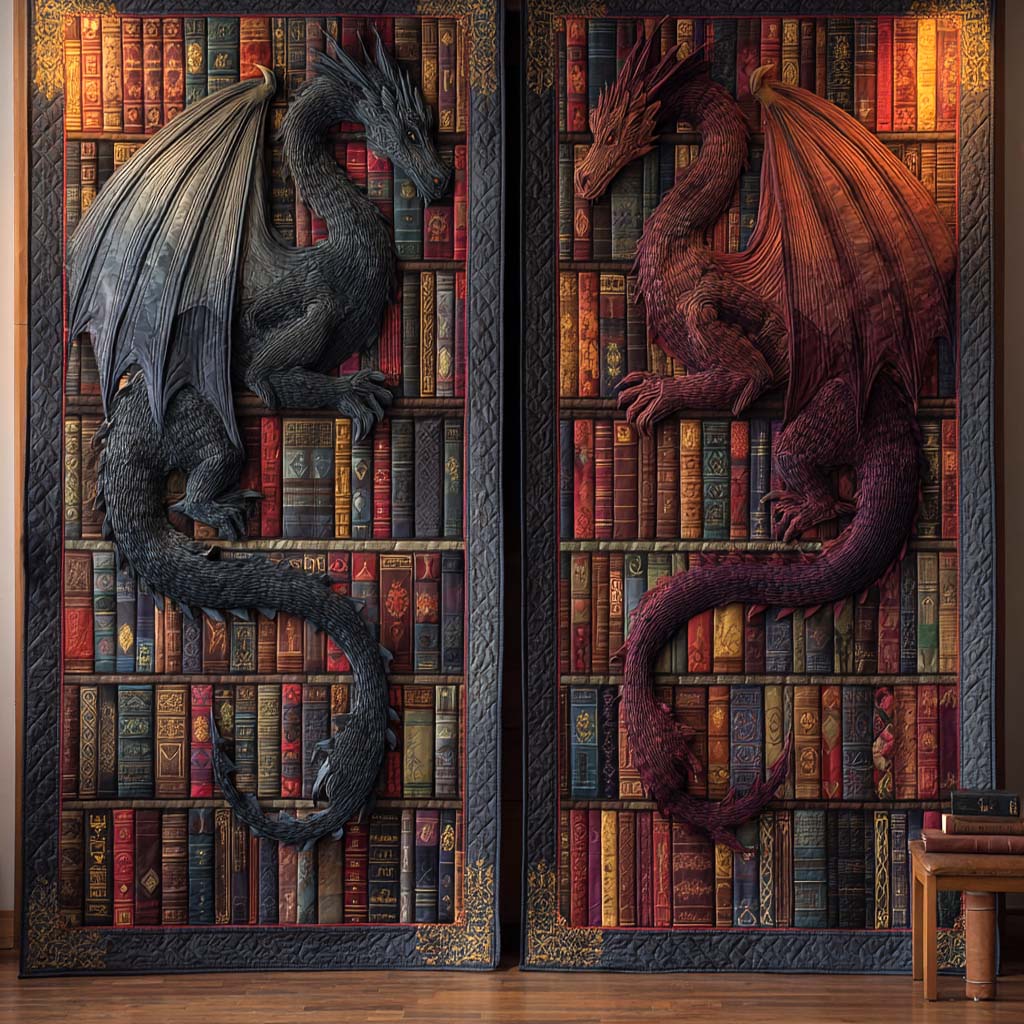 Quilted Curtain - Mystical Violet Twins — view 1