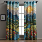 Quilted curtain - Morning glow — view 1