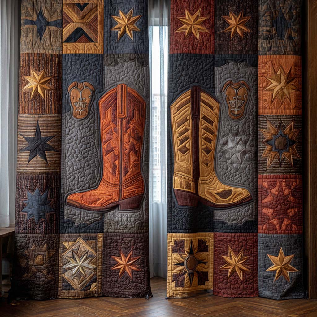 Quilted Curtain - Rodeo Patch Panel — view 1
