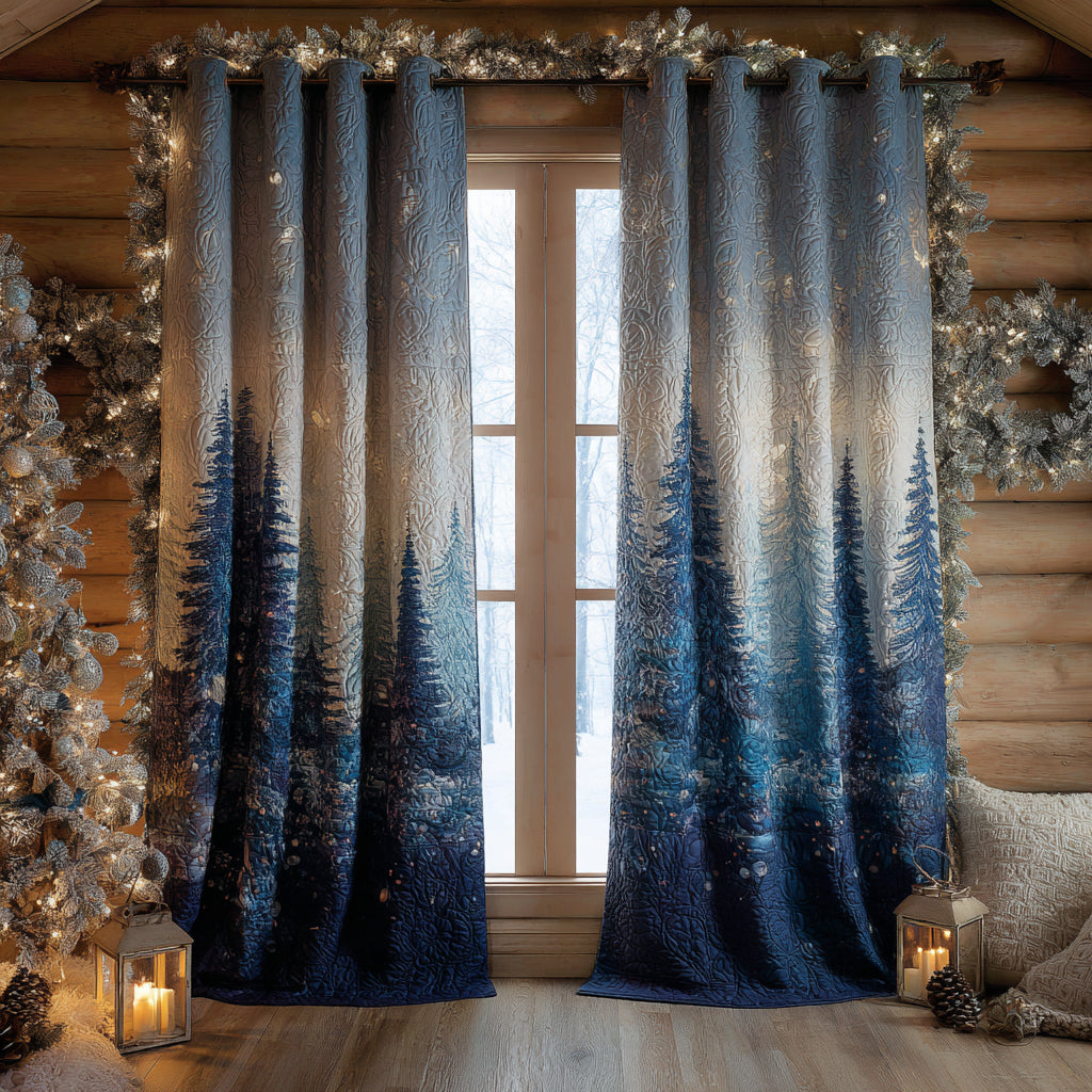 Quilted curtain - Forest shelter — view 1